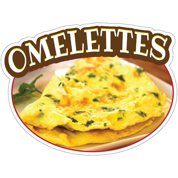 Signmission Omelettes Decal Concession Stand Food Truck Sticker, 8" x 4.5", D-DC-8 Omelettes19 D-DC-8 Omelettes19 - main